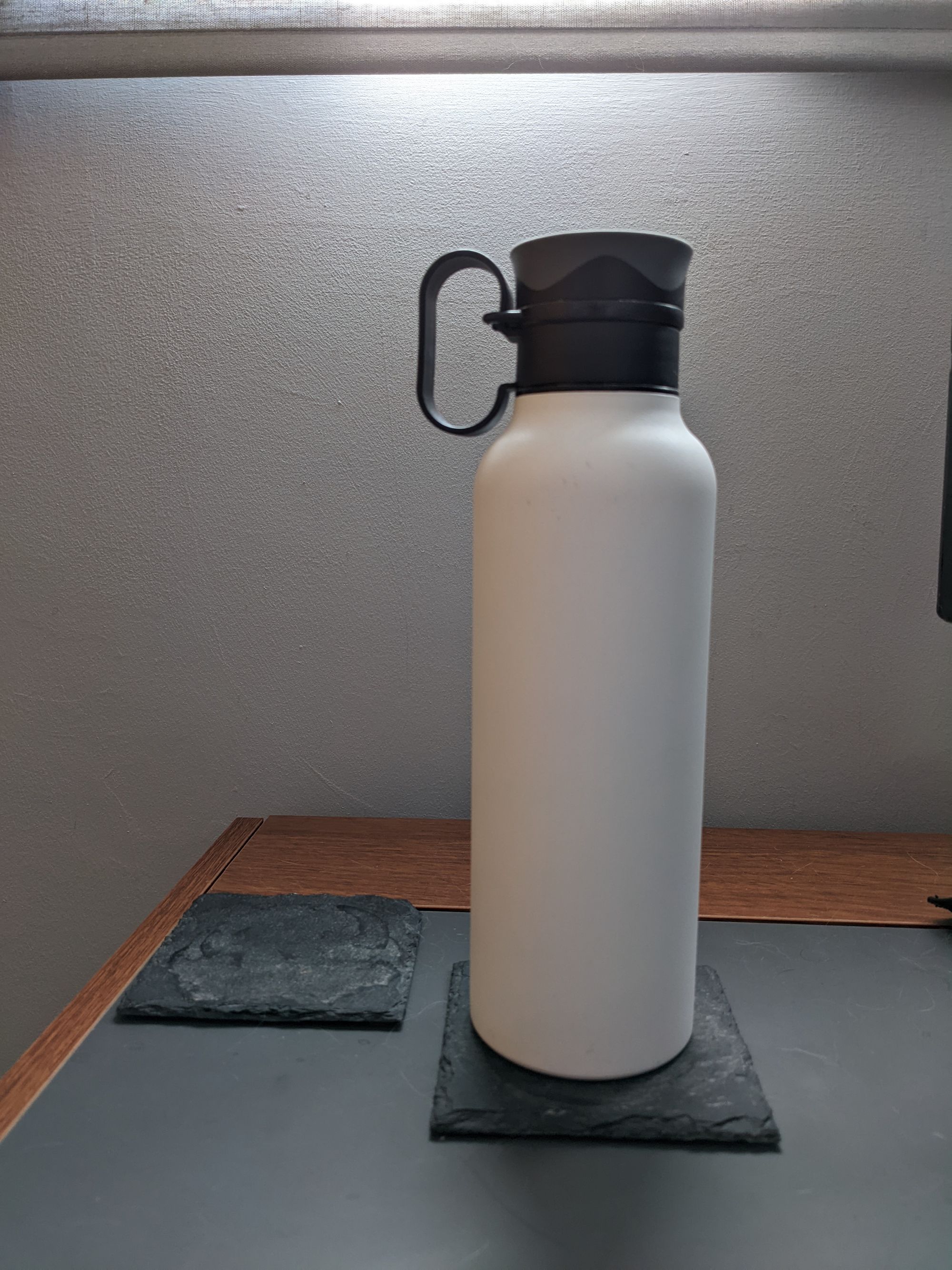 White sistema thermos water bottle