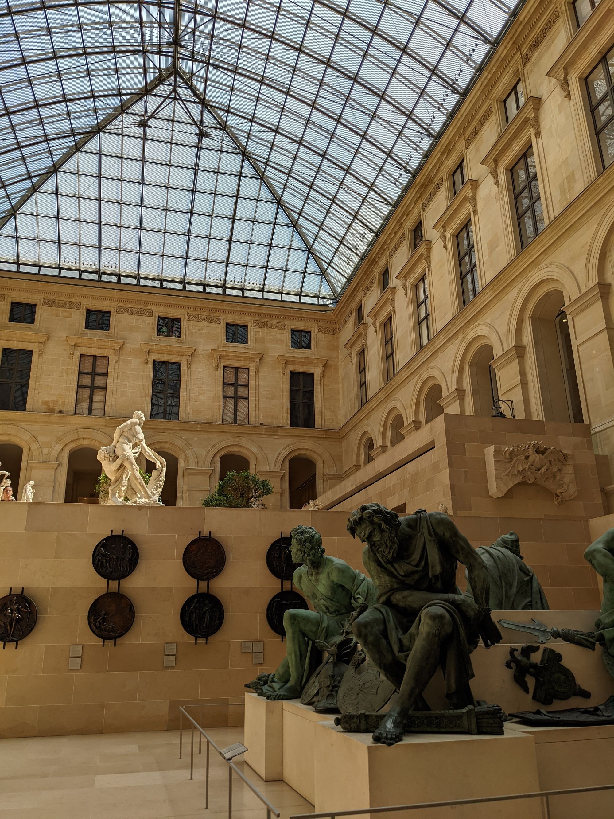 Statues inside the Louvre Museum at Paris in 2022